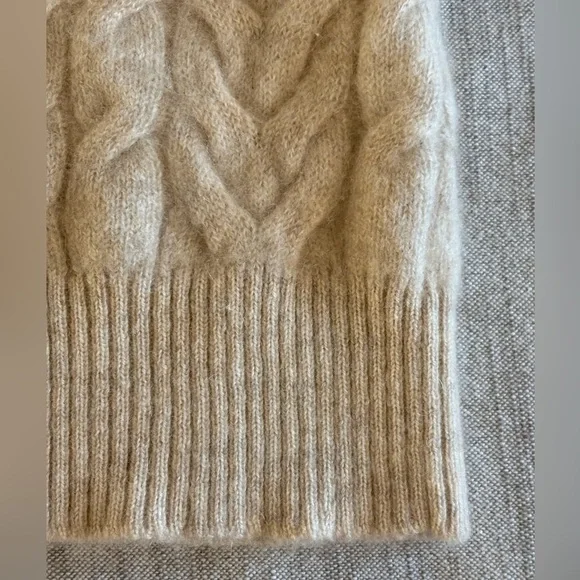 Garnet Hill Cashmere Cable Knit Open Cardigan - Picture 6 of 16